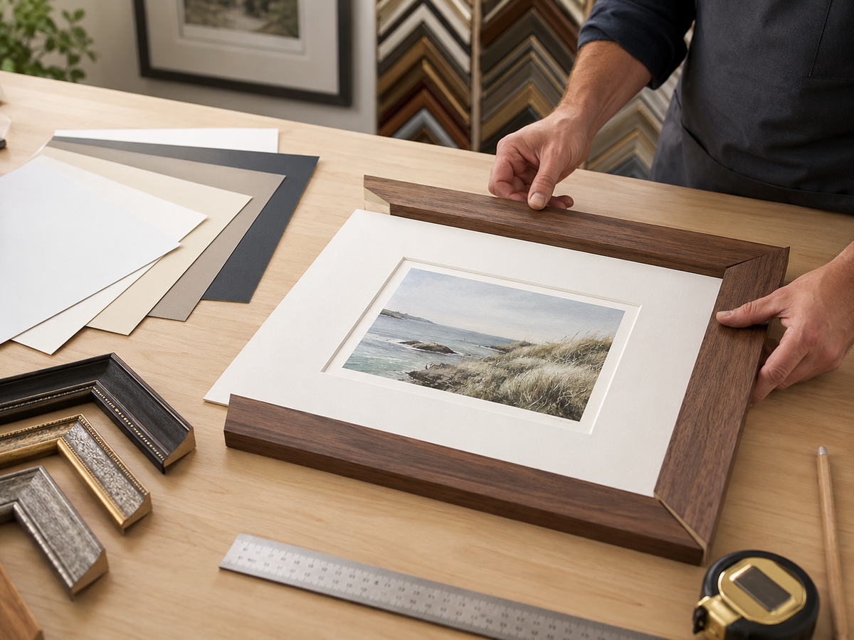 Custom framed artwork by Victor Gallery